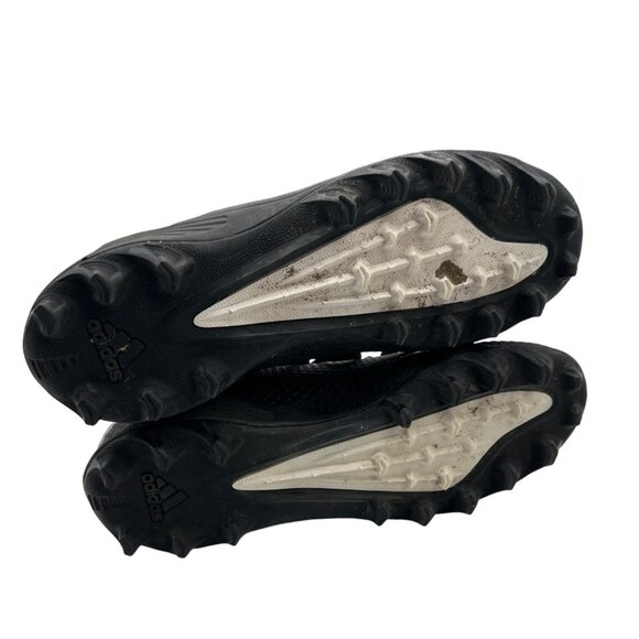 Adidas Size 9 Black & Silver Mens Lace Up Football Cleats - Picture 9 of 10